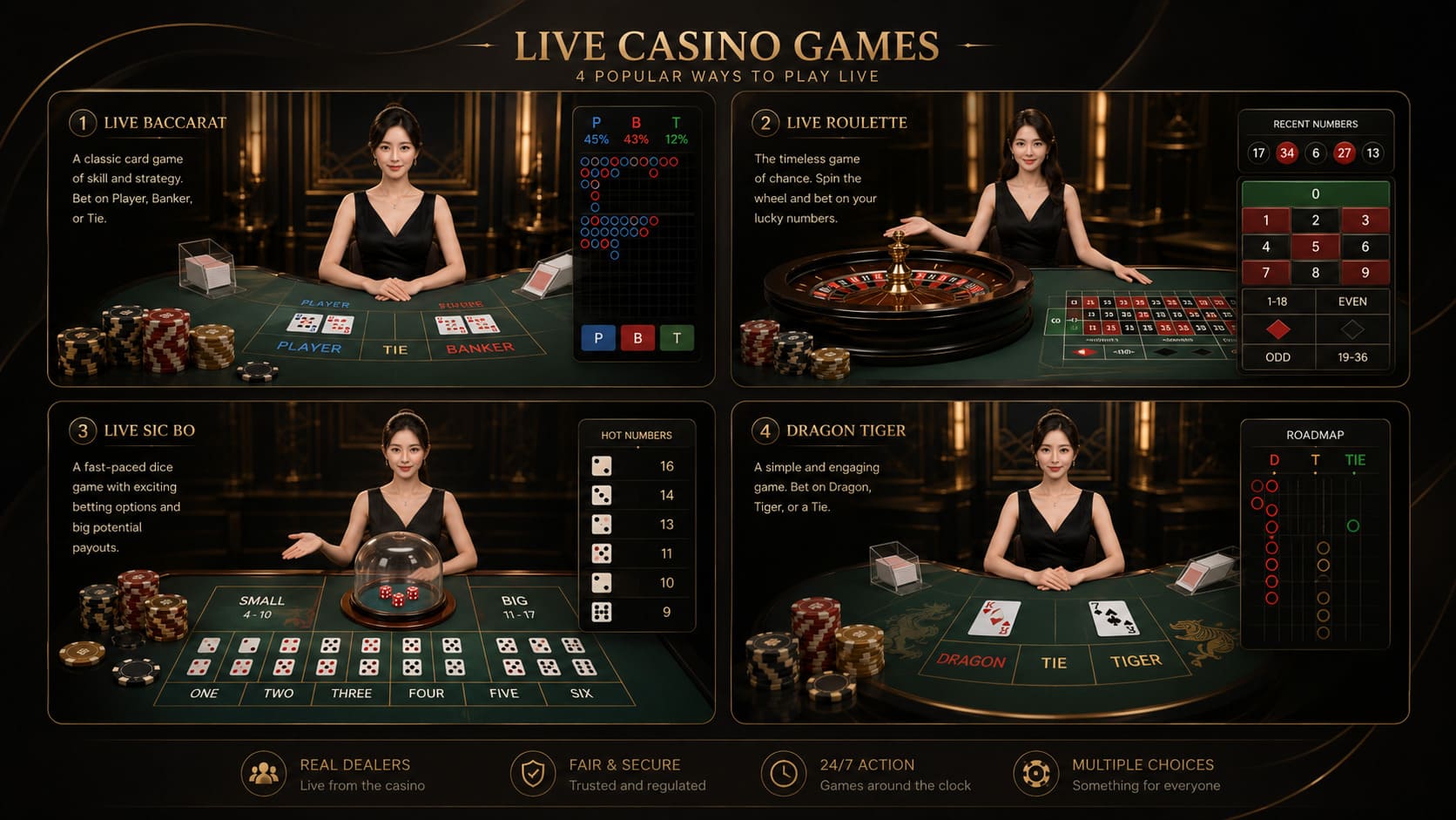 真人賭場通常有咩遊戲?