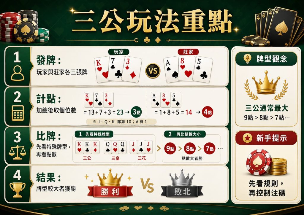 三公玩法規則點計?