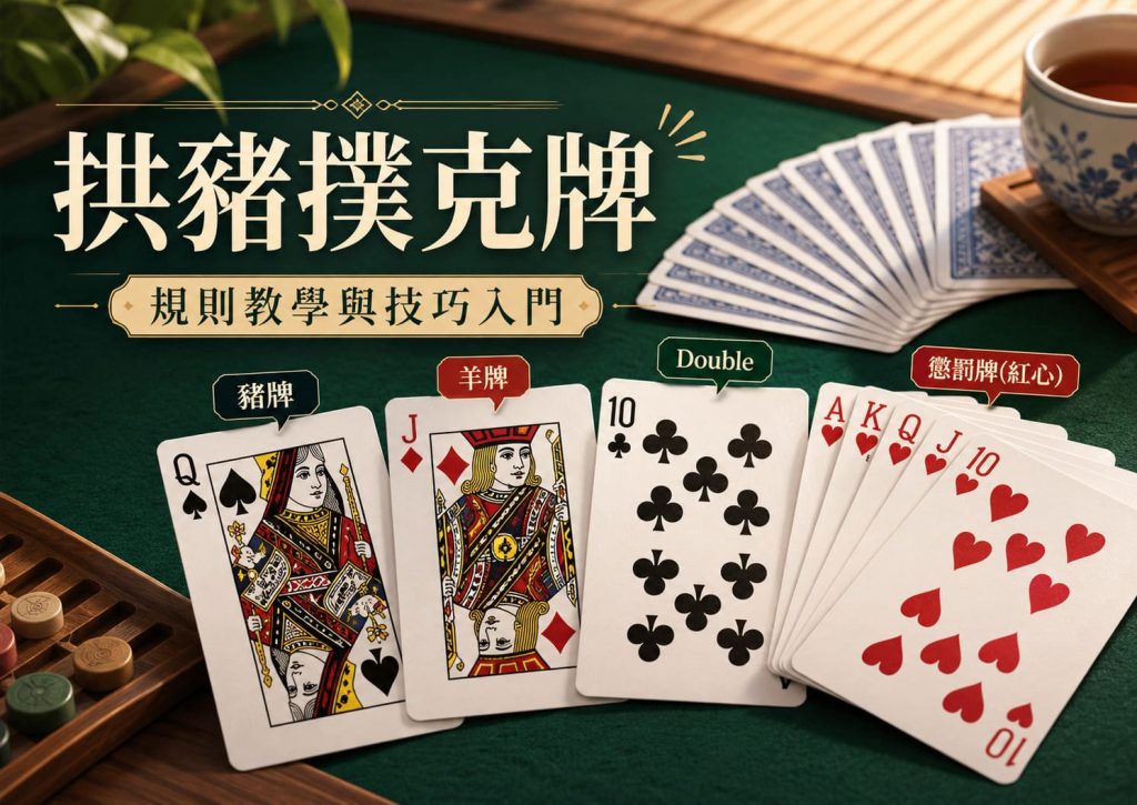 拱豬撲克牌點玩?啤牌規則、計分方法同避豬技巧教學